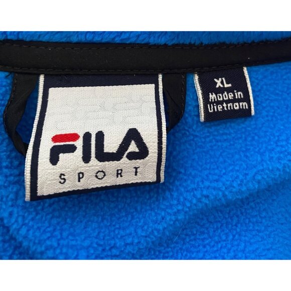 Fila Sport Blue & Black Full-Zip Fleece Jacket Full Zip XL - Picture 3 of 10